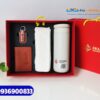 Set quà tặng doanh nhân (Bình giữ nhiệt+Ví đựng namecard+USB+Túi canvas)_In ấn logo FRASERS PROPERTY