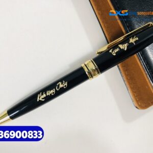 Bút Kim Loại Xoay Khoen Vàng BKX 001