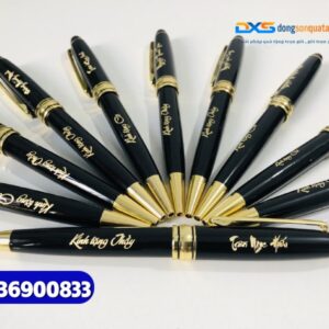 Bút quà tặng kim loại xoay khoen vàng BKX-001-Khắc logo làm quà tặng Sự Kiện