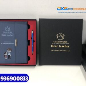 Set quà tặng doanh nghiệp ( Sổ tay bìa còng + bút kim loại )-SQX 006
