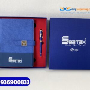 Set quà tặng ( Sổ tay gập 2 + Bút kim loại )-SQX 007 - In logo làm quà tặng dành cho Nhân Viên