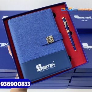 Set quà tặng ( Sổ tay gập 2 + Bút kim loại )-SQX 007 - In logo làm quà tặng dành cho Nhân Viên