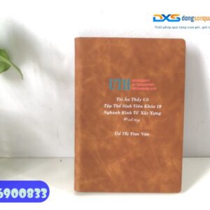Sổ tay bìa da pu gấp 2 - STX 002 - In logo làm quà tặng tri ân