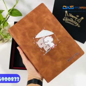 Sổ tay bìa da pu gấp 2 - STX 002 - In logo làm quà tặng tri ân 