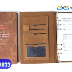 Sổ tay bìa da pu gấp 2 - STX 002 - In logo làm quà tặng tri ân 