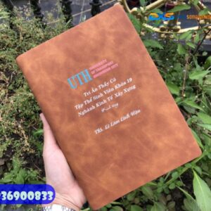 Sổ tay bìa da pu gấp 2 - STX 002 - In logo làm quà tặng tri ân