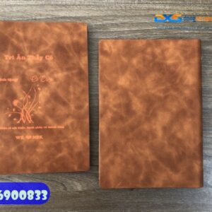 Sổ tay bìa da pu gấp 2 - STX 002 - In logo làm quà tặng tri ân