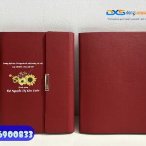 Sổ tay bìa còng gấp 3 - STX 001 - In logo làm quà tặng doanh Nghiệp