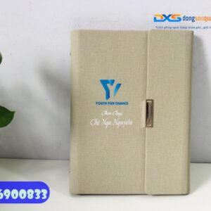 Sổ tay bìa còng gấp 3 - STX 001 - In logo làm quà tặng doanh Nghiệp