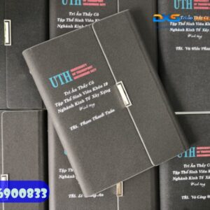 Sổ da pu bìa còng khóa cài nam châm - STX 001 - In logo làm quà tặng Nhân Viên