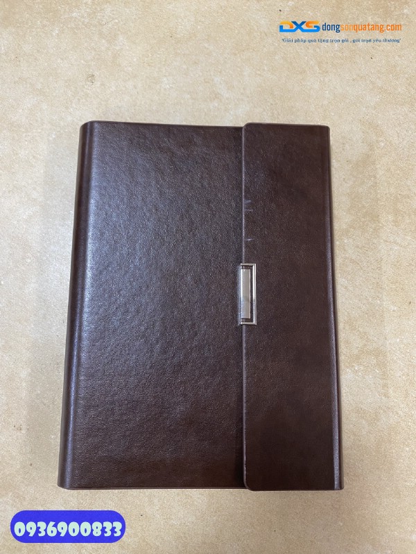 Sổ da pu bìa còng khóa cài nam châm - STX 001 - In logo làm quà tặng Nhân Viên (3)