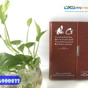 Sổ da pu bìa còng khóa cài nam châm - STX 001 - In logo làm quà tặng Nhân Viên