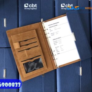 Sổ tay bìa còng gấp 3 - STX 001 - In logo làm quà tặng doanh Nghiệp
