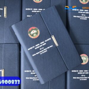 Sổ da pu bìa còng khóa cài nam châm - STX 001 - In logo làm quà tặng Nhân Viên