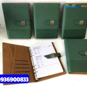 Sổ tay bìa còng gập 2 - STX 004 | in ấn logo làm quà tặng quảng bá Thương Hiệu