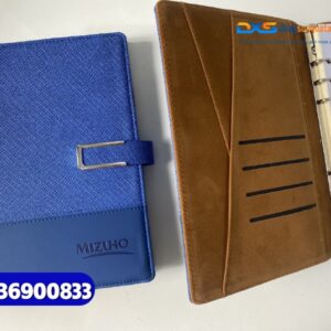 Sổ tay bìa da gập 2 khóa cài nam châm - STX 003 - in khắc logo làm quà tặng nhân viên