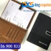 SDX 008 - Sổ Da In Tên Màu Đen A5 Bìa Còng Khóa Cài Nam Châm Làm Quà Tặng