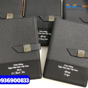 Sổ tay bìa còng gập 2 - STX 004 | in ấn logo làm quà tặng quảng bá Thương Hiệu