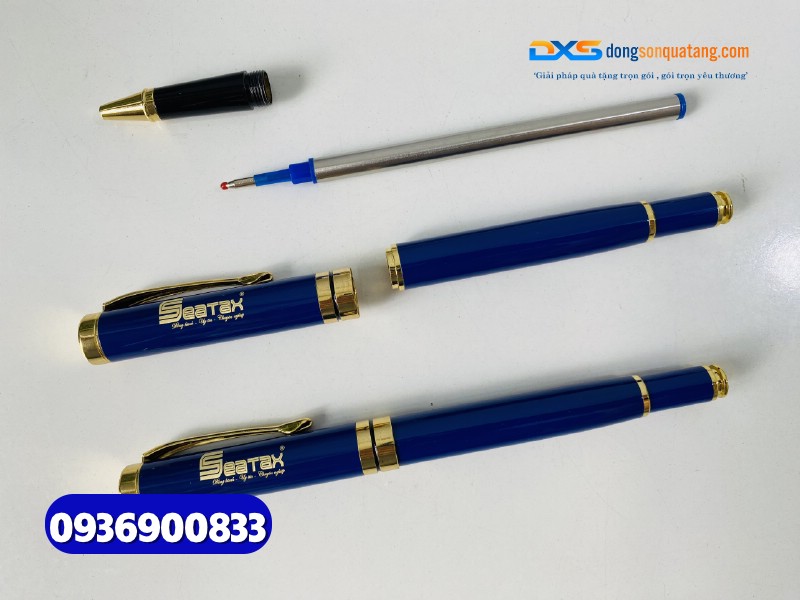 Bút ký kim loại quà tặng nắp đẩy khoen vàng - BKX 002 - khắc nội dung theo yêu cầu Bút ký kim loại quà tặng nắp đẩy khoen vàng - BKX 002 - khắc nội dung theo yêu cầu