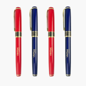 Bút kim loại tổ ong ,nắp đẩy,khoen vàng - BKX 006 - Khắc logo