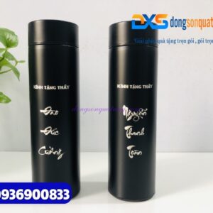 Bình giữ nhiệt Inox Màu đen - Khắc tên Thầy cô nhân dịp ngày 20-11