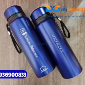 Bình Giữ Nhiệt Lock&Lock dung tích 800ml , màu xanh , khắc logo Công Ty SUMMIT POLYMERS