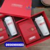 Set quà tết in logo ( Sổ tay bìa còng+ Ly giữ nhiệt chính hãng LocknLock ) in khắc Logo doanh nghiep THIBIDI