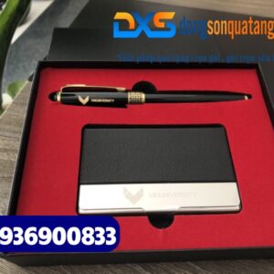 Bộ quà tặng - giftset Name card, Bút ký kim loại - In logo VIN UNIVERSITY