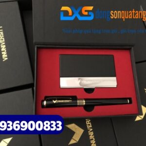 Bộ quà tặng - giftset Name card, Bút ký kim loại - In logo VIN UNIVERSITY