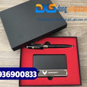 Bộ quà tặng - giftset Name card, Bút ký kim loại - In logo VIN UNIVERSITY