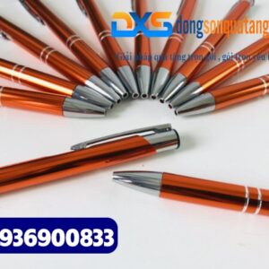 Bút bi bấm kim loại - BKX 006 - Màu vàng