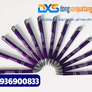 Bút bi bấm kim loại - BKX 008 - Màu hồng