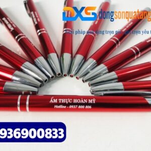 Bút bi bấm kim loại - BKX 008 - Màu đỏ