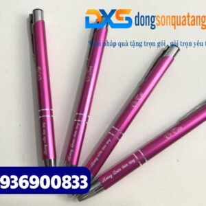 Bút bi bấm kim loại - BKX 005 - Màu hồng