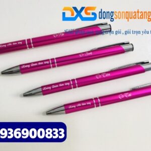 Bút bi bấm kim loại - BKX 005 - Màu hồng