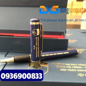 Bút kim loại tổ ong BKX 009 - Màu xanh - Khắc logo theo yêu cầu làm quà tặng nhân viên