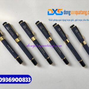 Bút ký kim loại cao cấp màu xanh , đầu rồng, nhám sần -BKX 009 - Khắc logo ANH DENTAL 
