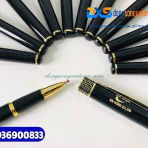 Bút ký tổ ong Màu đen khoen vàng - Khắc logo doanh nghiệp XIN HONG