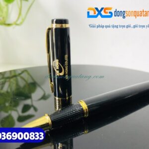 Bút ký tổ ong Màu đen khoen vàng - Khắc logo doanh nghiệp XIN HONG