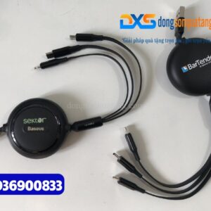 Dây cáp sạc 3 trong 1 in logo Công Ty BarTender