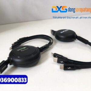Dây cáp sạc 3 trong 1 in logo Công Ty BarTender