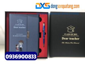Bộ giftset quà tặng In khắc logo Trường Việt ÚC HCM