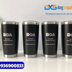 Ly giữ nhiệt 600ml Màu đen - Khắc logo làm quà tặng quảng cáo