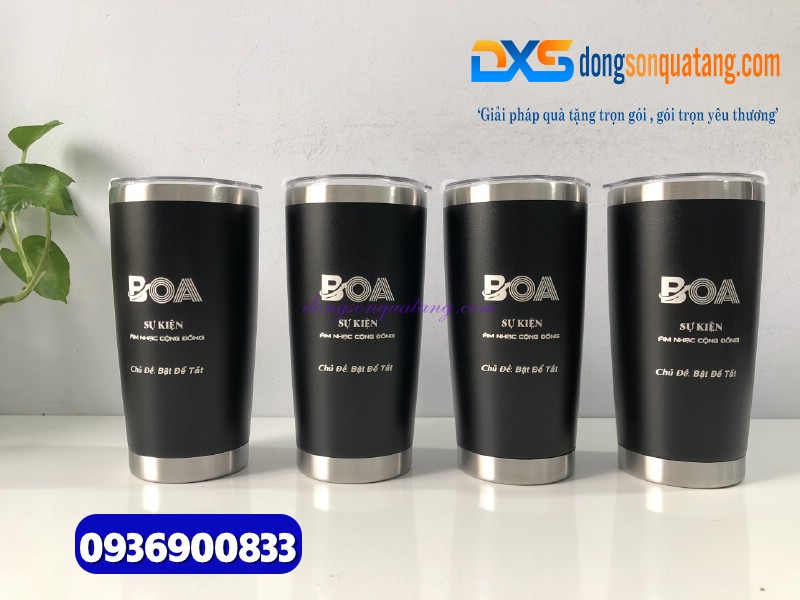 Ly giữ nhiệt 600ml Màu đen - Khắc logo làm quà tặng quảng cáo Ly giữ nhiệt 600ml Màu đen - Khắc logo làm quà tặng quảng cáo