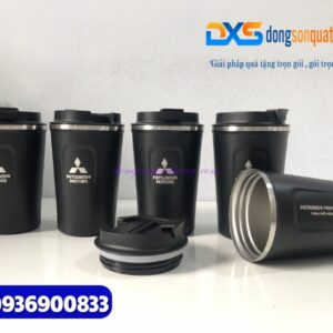 Ly giữ nhiệt Coffe Mug 380ml - màu đen -Khắc logo MITSUBISHI MOTOR