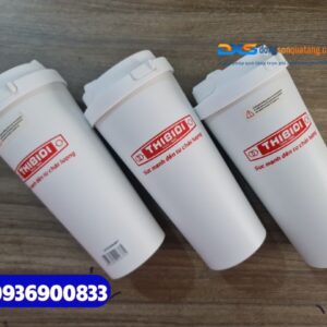 Set quà tết in logo ( Sổ tay bìa còng+ Ly giữ nhiệt chính hãng LocknLock ) in khắc Logo doanh nghiep THIBIDI