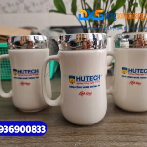 cốc sứ nắp gương in hình theo yêu cầu - Dongsongifts