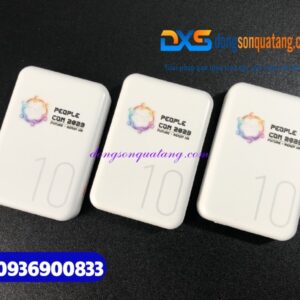 Pin sạc dự phòng không dây từ tính Remax RPP 65 - In logo chuyển màu PEOPLE CON 2023