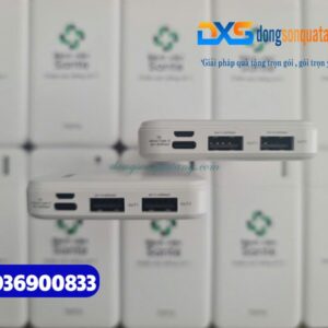 Sạc dự phòng 10000mAh TOTU , màu trắng - in logo Bệnh viện Sante