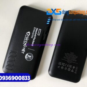 Pin sạc dự phòng Hoco J82– 10.000mAh ,màu đen - In ấn logo MÁY CHỦ VIỆT